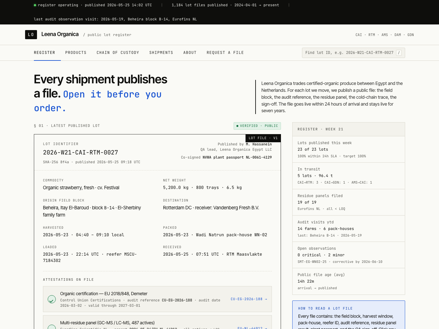 The Verifier — homepage preview